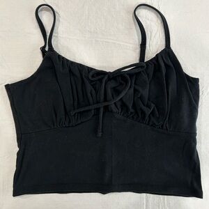 Hollister Black Ruffle Tie-Neck Camisole